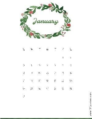 Free Printable January 2021 Calendar | Customize Online