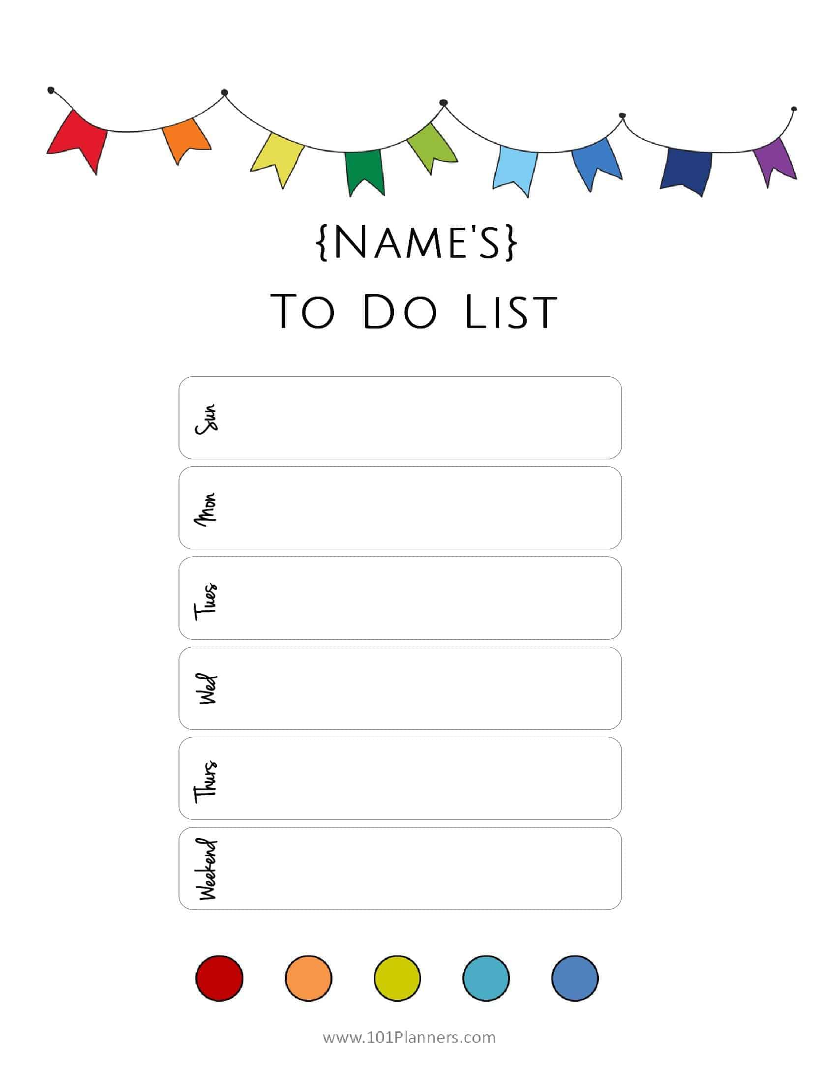 FREE Printable To Do List Print or Use Online Access from Anywhere