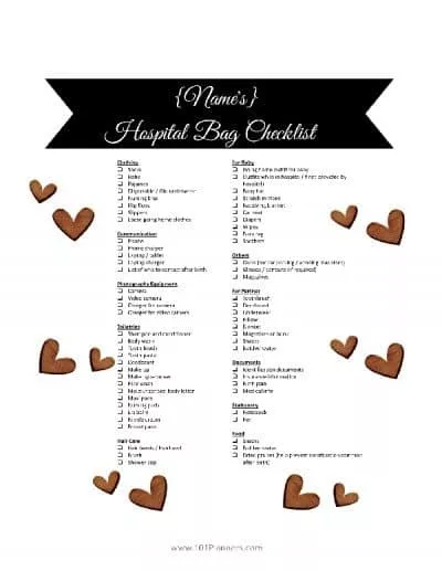 hospital bag checklist for mom