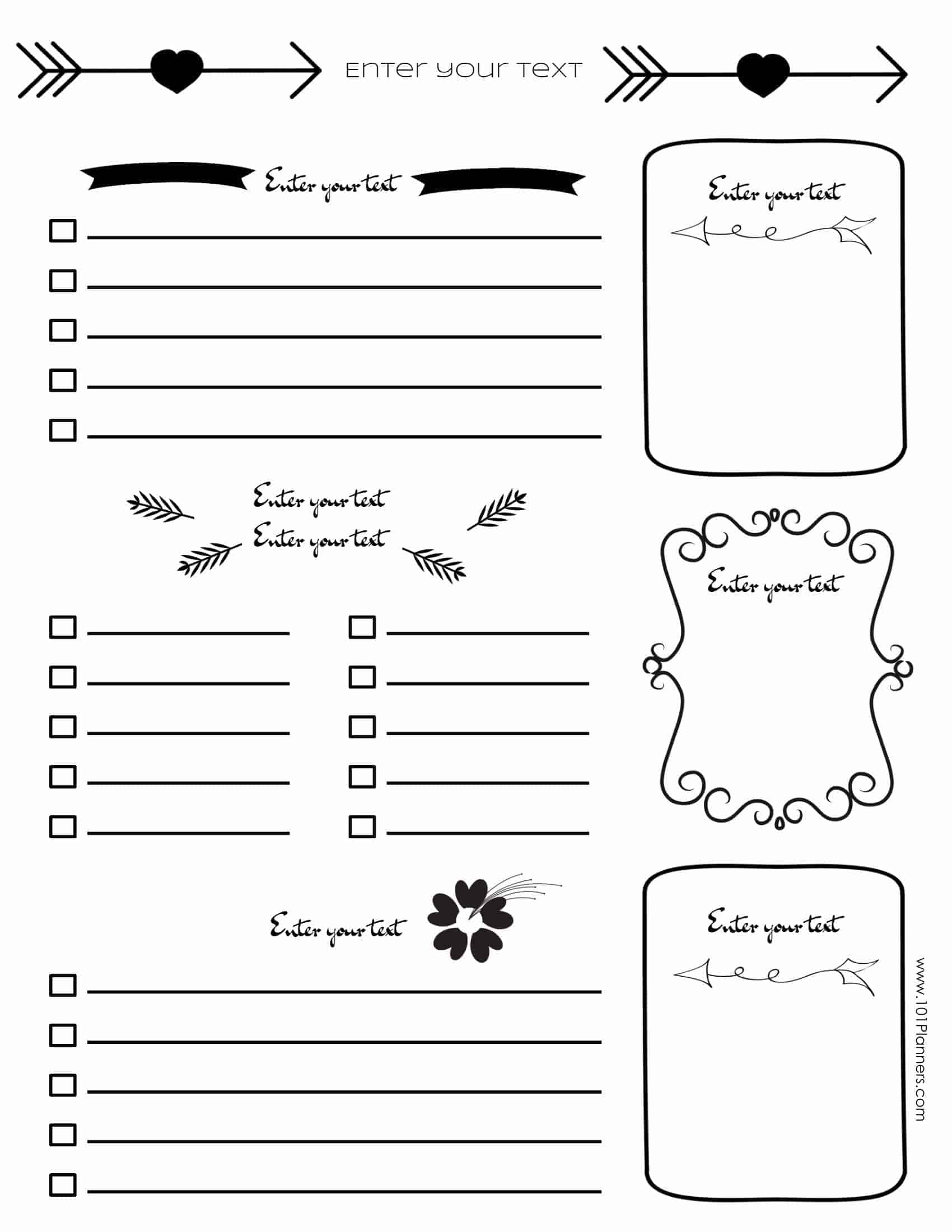 Bullet Journal Pages Printable Free