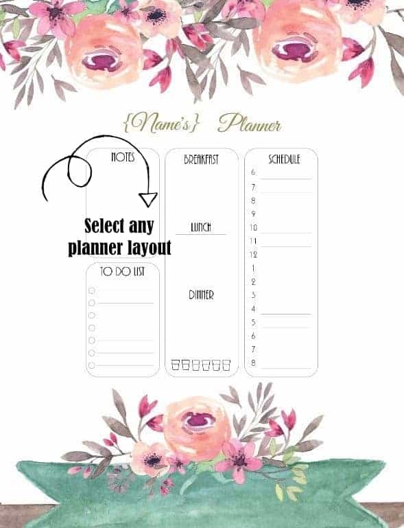Free Daily Planner Template Customize then Print
