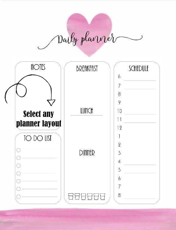 Daily Planner Template Printable from www.101planners.com