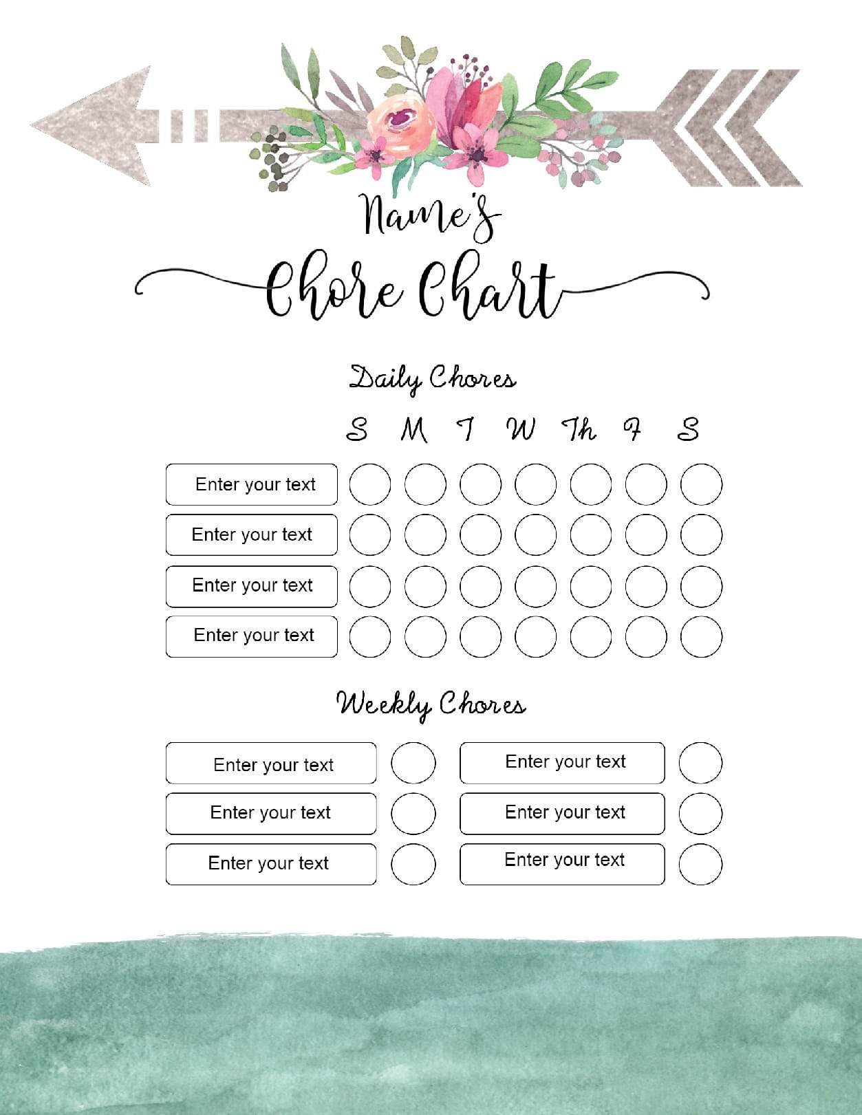Make Your Own Chore Chart Online Free