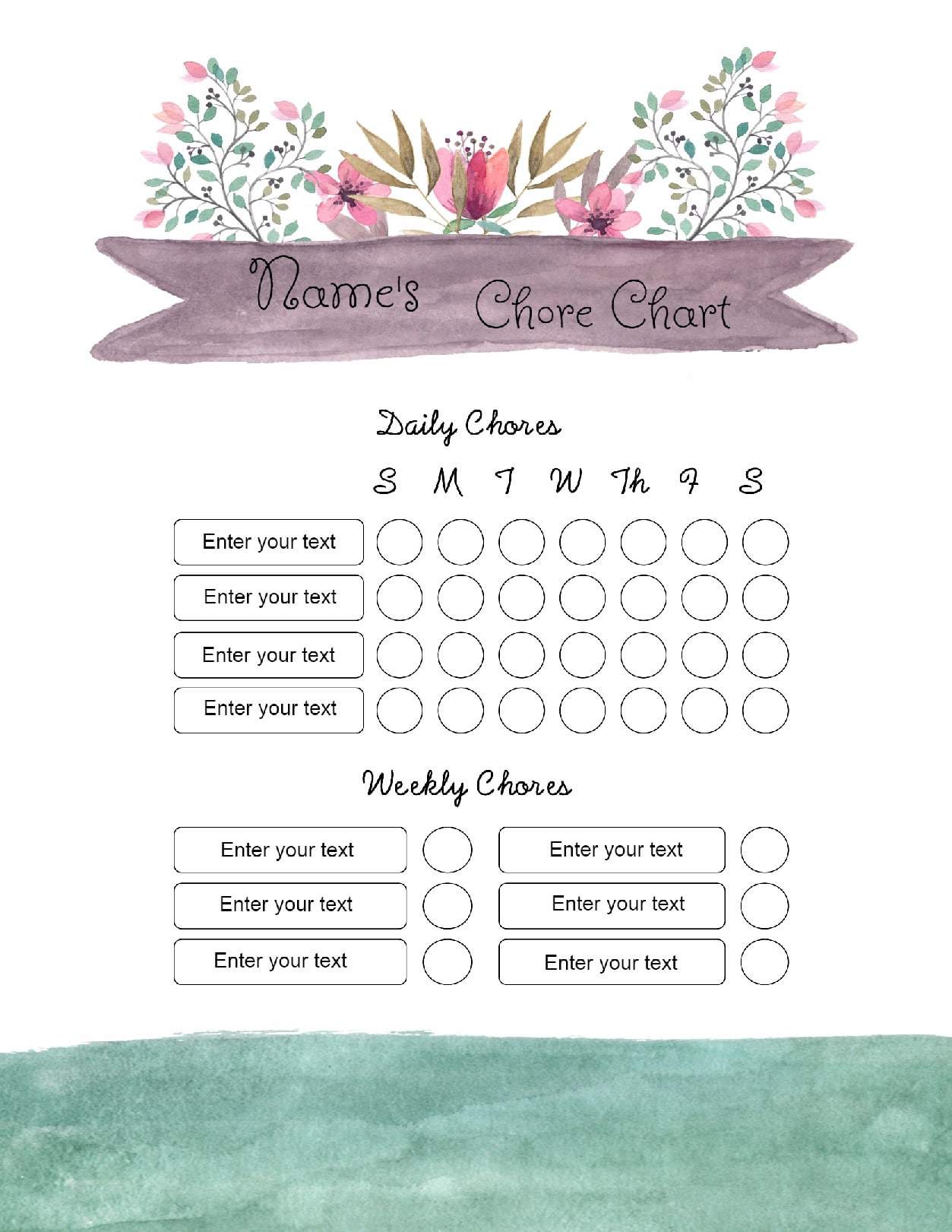 free-chore-chart-template-101-different-designs