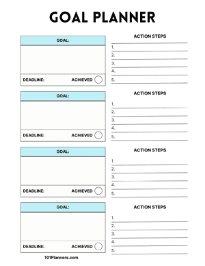 Goal worksheet