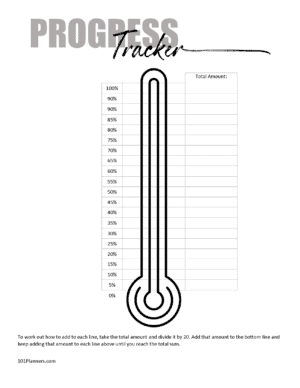 Thermometer progress tracker