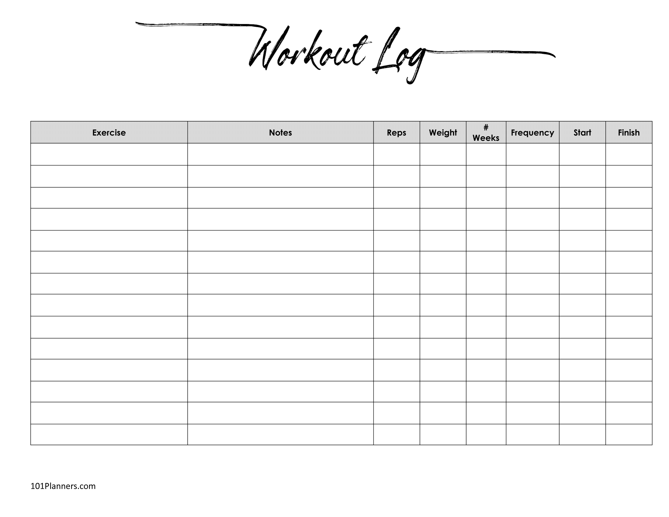 Free Fitness Planner Printable Book Customize Online & Print
