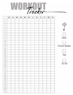 Workout Journal Template from www.101planners.com