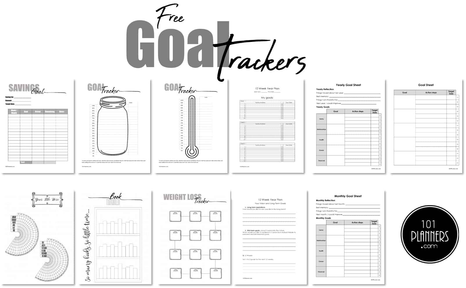Free printable goal tracker