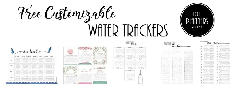 Free water tracker printable | Customizable | Instant Download for Free Printable Fluid Intake Chart