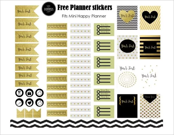 Free printable planner stickers