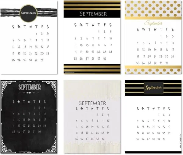 September calendar