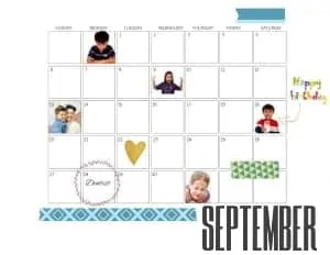 photo calendar September