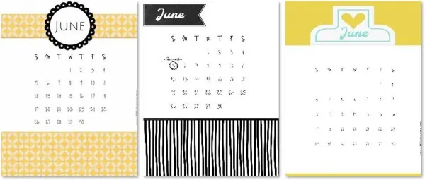 June calendars