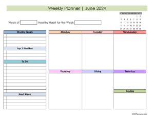 Weekly Schedule June 2024