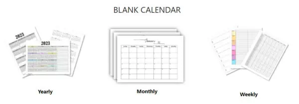 blank calendar