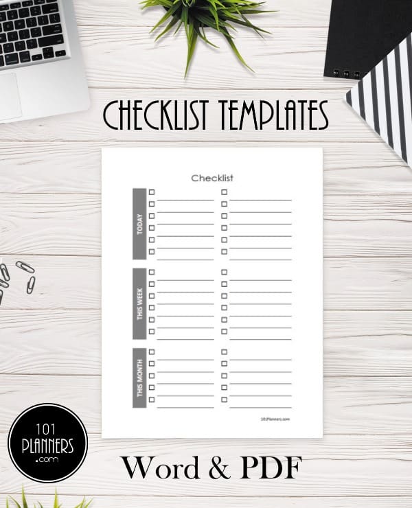 Best Checklist Template from www.101planners.com