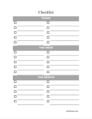 Create checklist in Word