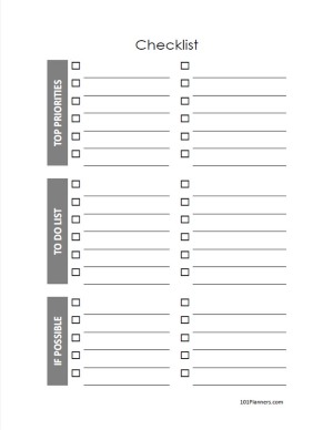 Word Template List from www.101planners.com