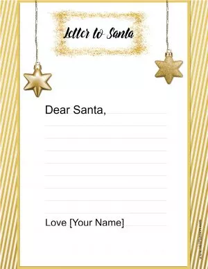 Gold Santa letterhead