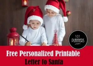 Free letter to Santa template