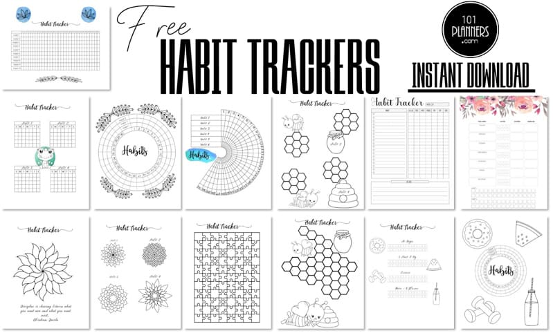 Yearly Journal Habit Tracker Chart