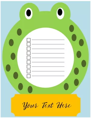 to do list cute frog