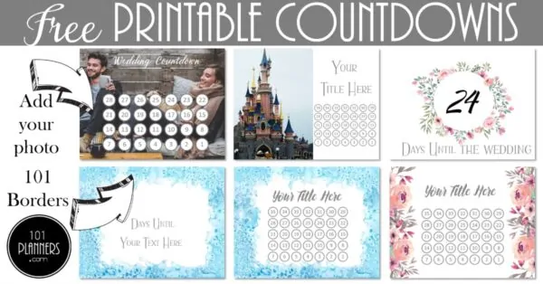 Disney 30 Day Countdown Planner Stickers Perfect for any planner