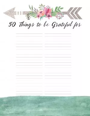 50 Things to be grateful for