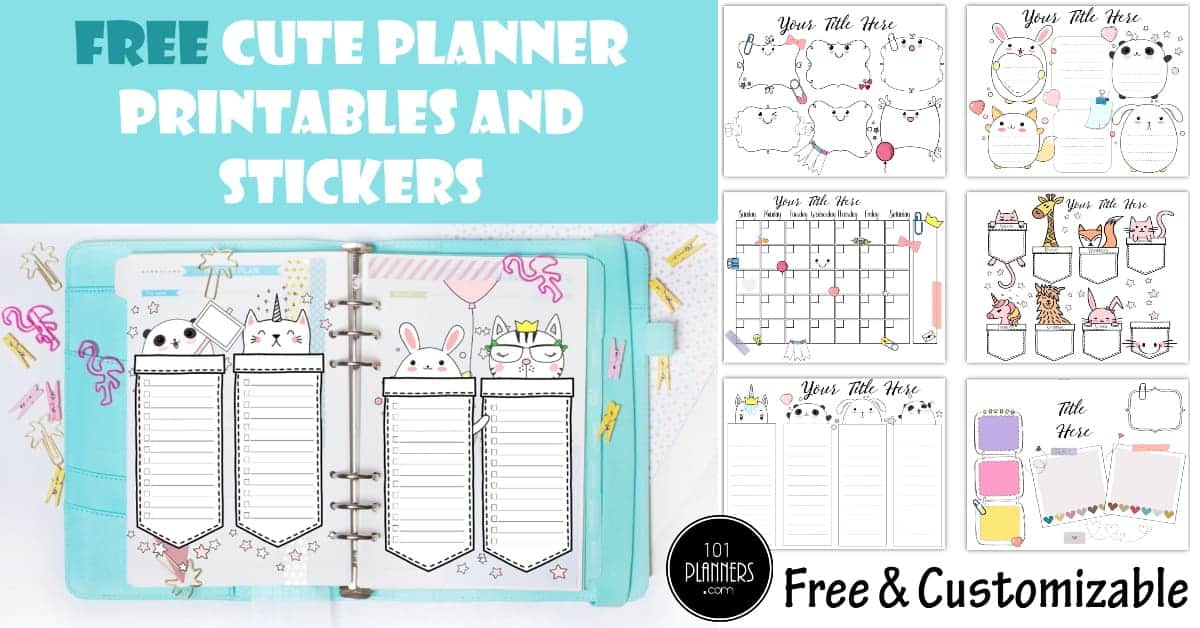 Free Adorable Diy Cute Planners And Planner Stickers