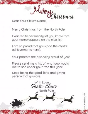 Christmas letterhead