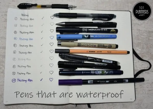 Pens that are waterproof