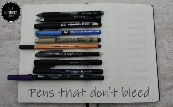 Pens that don't bleed