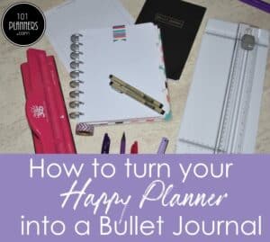 happy planner into bullet journal