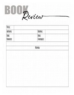 Book review printable