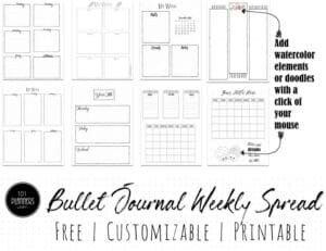 Bullet Journal Weekly Spread