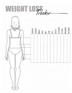 Track body measurements over a one-year period
