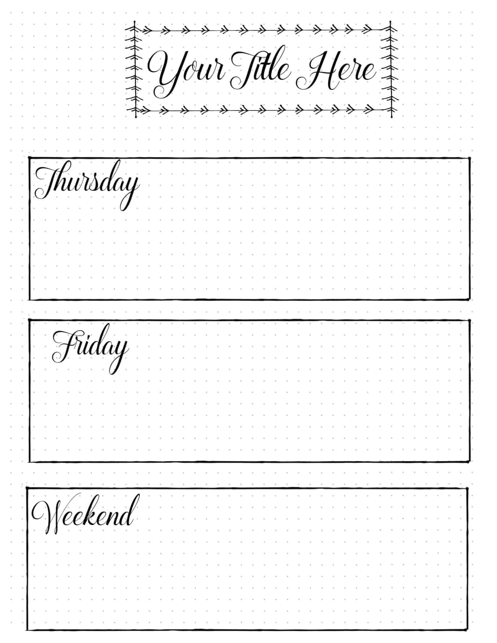 FREE Printable and Customizable Calendar Journal
