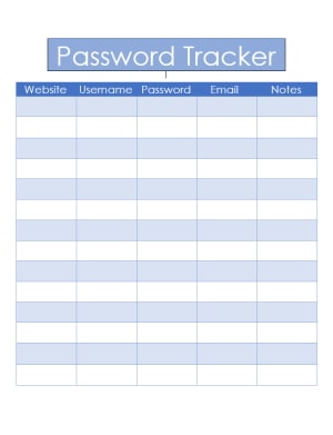 Password keeper template