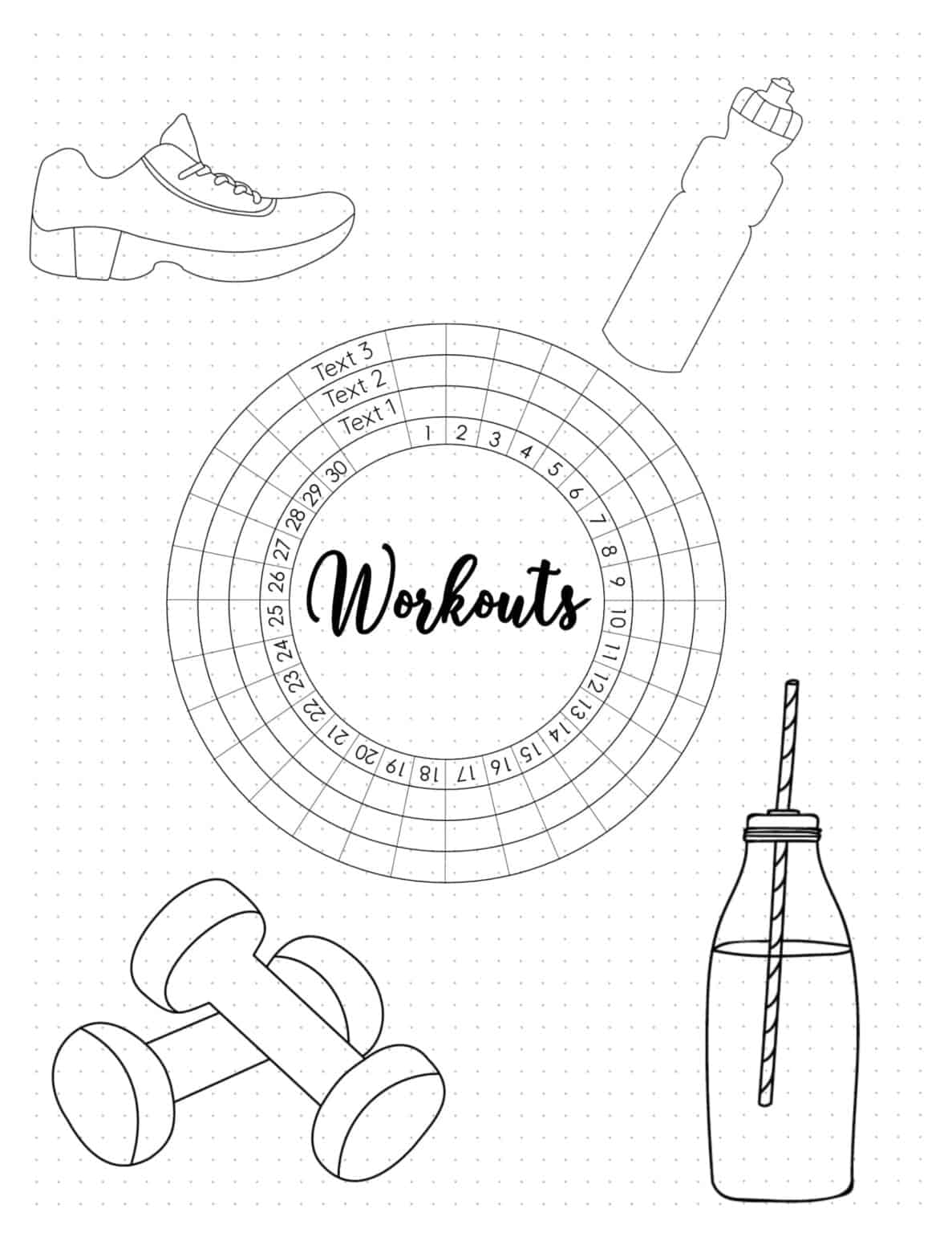 monthly-coloring-workout-tracker-coloring-pages