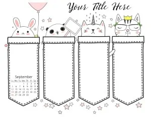 Cute Printable Calendar