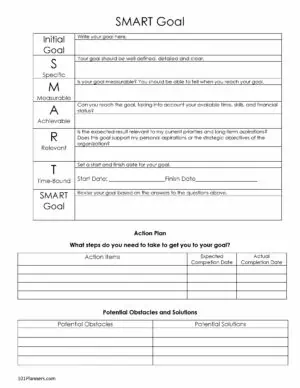 SMART Goals Template