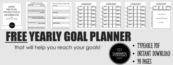 yearly goal planner