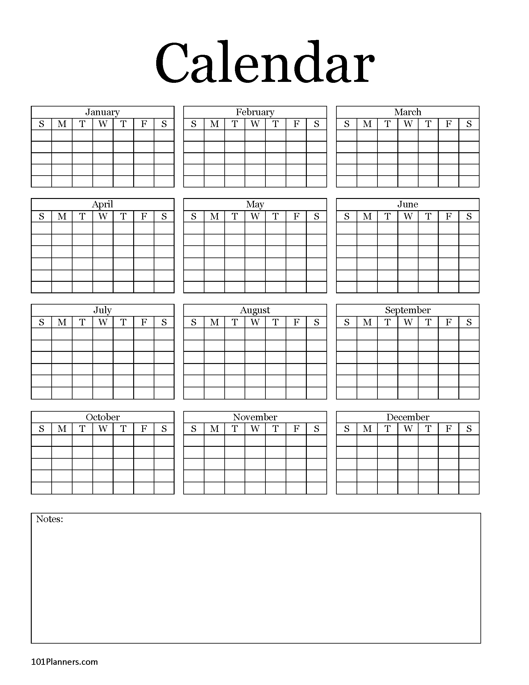 Blank Yearly Calendar Template Yearly Calendar Template Calendar