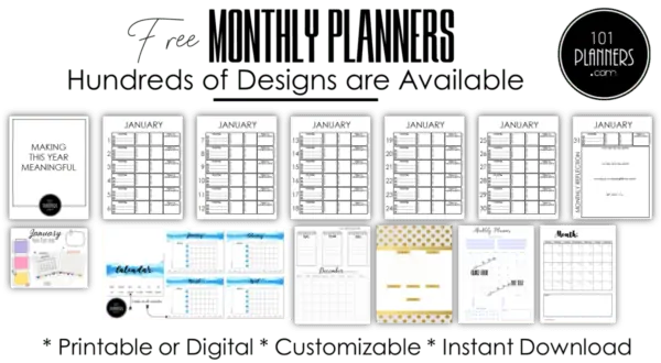 monthly planners