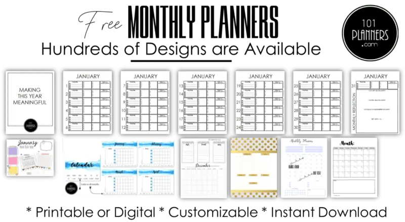 monthly planners
