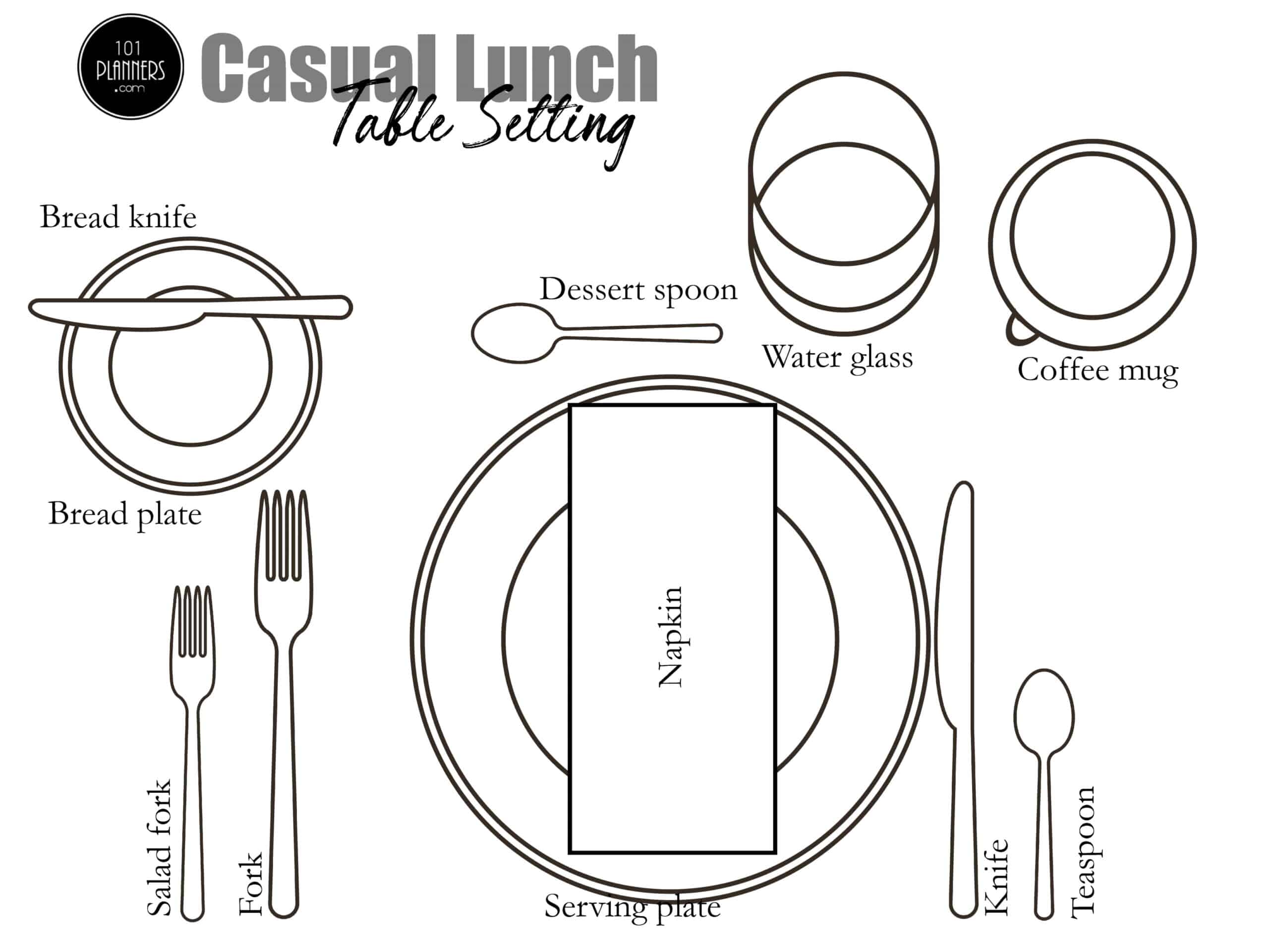 Casual Place Setting Template