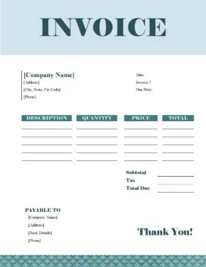 White and teal template