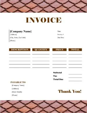 roofing invoice