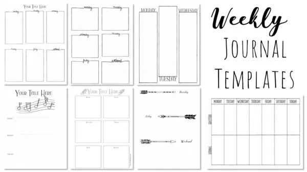weekly journal templates